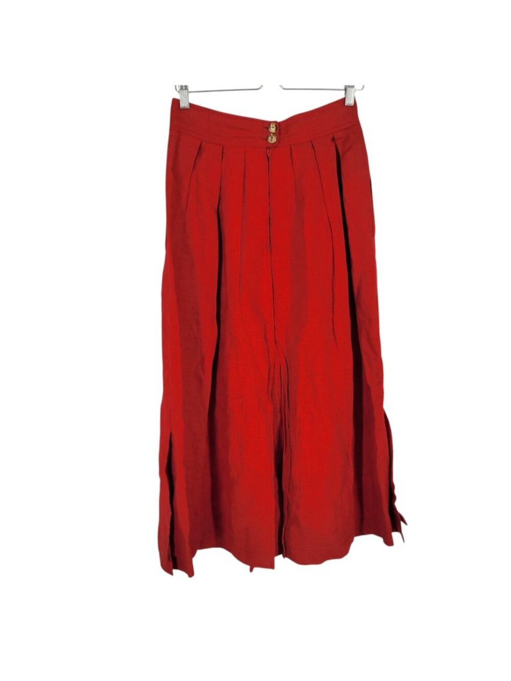 Schneider Modell 40 100% Linen Maxi Skirt Pleated Lagenlook Art to Wear Vintage